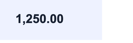Synthetic number-only crop shows 1,250.00 without invoice reference, currency or an amount-due label.